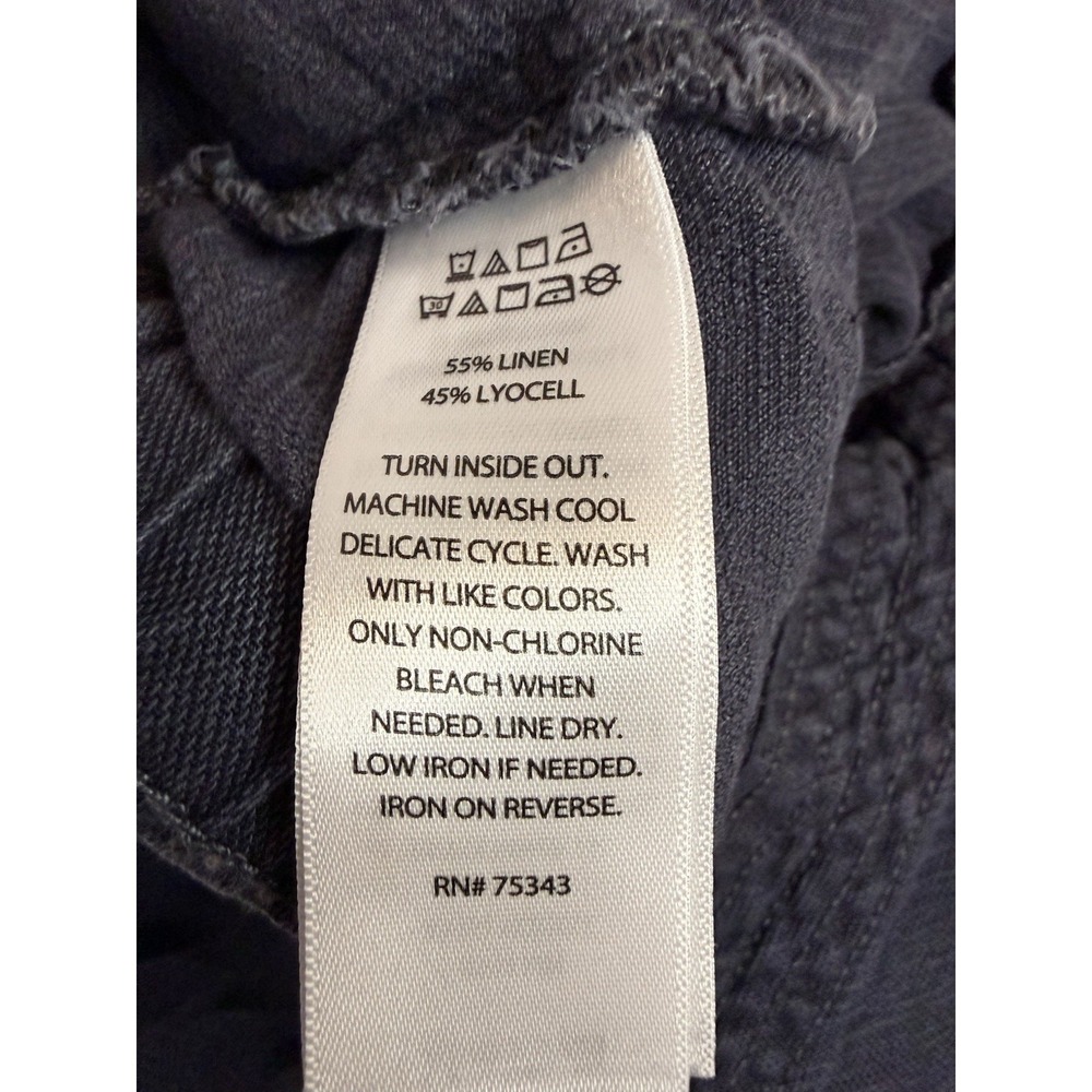 NWT C&C California Grey Cargo Pants Large Elastic Waist Linen Blend New NWT - Picture 7 of 9